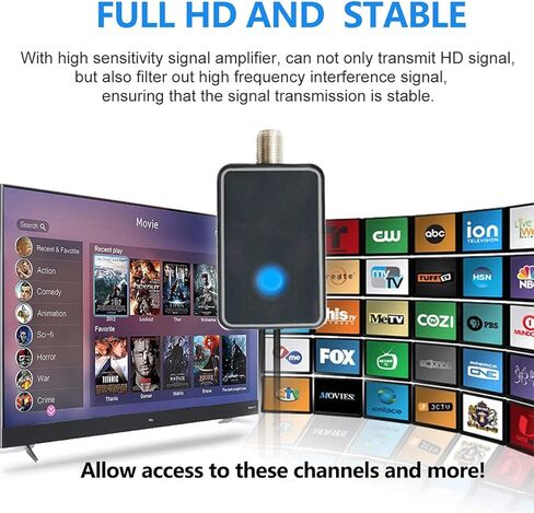 TV Antenna, 2024 Upgraded TV Antenna for Local Channels with 400+ Miles Range Amplifier Signal Booster, TV Antenna Indoor, Antenna for Smart TV, Support 4K 1080p All TVs, 16ft Coax Cable in Kuwait