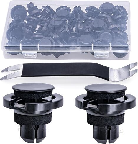 Rexka Rocker Moulding Push-Type Retainer with Sealer for Subaru 90914-0055 Tribeca, Forrester, Impreza, Legacy & Outback 2006 - (Pack of 10) in Saudi Arabia