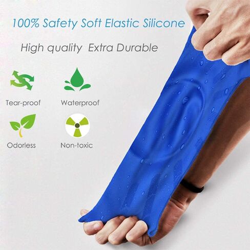 Silicone Swim Cap (2pack),Ear Protection 3D Ergonomic Design Waterproof Bathing Solid Swimming Cap Ear Cover Pockets Comfortable for Adult Men Women Long Hair in Saudi Arabia