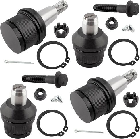 4Pcs Front Suspension Upper & Lower Ball Joints Left Driver & Right Passenger Fit For Ford E-150 E-250 Econoline E-350 E-450 Econoline/Club Wagon/Super Duty Replace# K80196 K80197 in Saudi Arabia