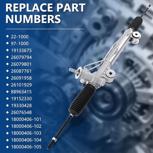 22-1000 97-1000 مجموعة ترس رف التوجيه الكهربائي تناسب 1999-2006 سييرا 1500 4.8L، تناسب 2002-2006 سيلفرادو 1500 5.3L، استبدل OE 22-1000 19133675 26079794 26079801 in Saudi Arabia