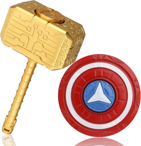 لعبة كول ثور هامر فيدجيت سبينر المعدنية، قابلة للتحويل 2 في 1، معدات دوارة لإصبع اليد لتخفيف التوتر، لعبة مكتب حركية للمكتب، جوائز الفصول الدراسية، هدية عيد ميلاد للأطفال البالغين، عبوة من قطعتين in Kuwait