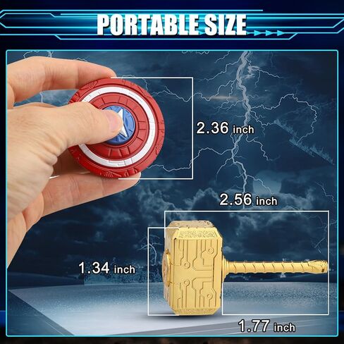 لعبة كول ثور هامر فيدجيت سبينر المعدنية، قابلة للتحويل 2 في 1، معدات دوارة لإصبع اليد لتخفيف التوتر، لعبة مكتب حركية للمكتب، جوائز الفصول الدراسية، هدية عيد ميلاد للأطفال البالغين، عبوة من قطعتين in Kuwait