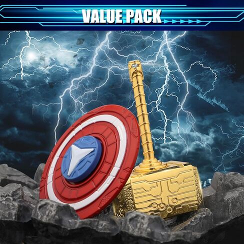 لعبة كول ثور هامر فيدجيت سبينر المعدنية، قابلة للتحويل 2 في 1، معدات دوارة لإصبع اليد لتخفيف التوتر، لعبة مكتب حركية للمكتب، جوائز الفصول الدراسية، هدية عيد ميلاد للأطفال البالغين، عبوة من قطعتين in Kuwait