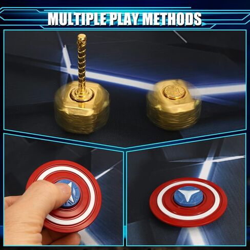 لعبة كول ثور هامر فيدجيت سبينر المعدنية، قابلة للتحويل 2 في 1، معدات دوارة لإصبع اليد لتخفيف التوتر، لعبة مكتب حركية للمكتب، جوائز الفصول الدراسية، هدية عيد ميلاد للأطفال البالغين، عبوة من قطعتين in Kuwait