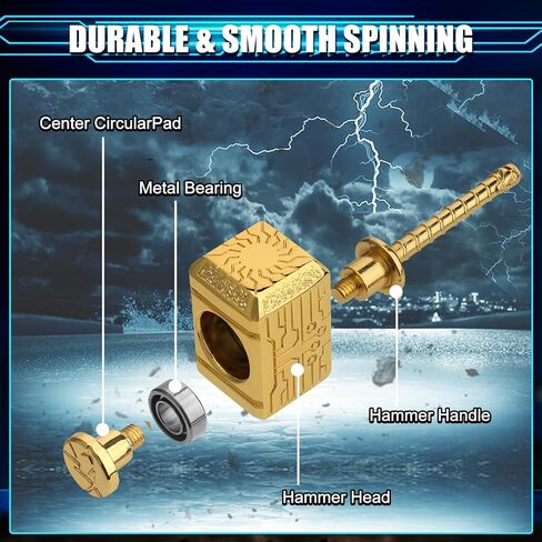 لعبة كول ثور هامر فيدجيت سبينر المعدنية، قابلة للتحويل 2 في 1، معدات دوارة لإصبع اليد لتخفيف التوتر، لعبة مكتب حركية للمكتب، جوائز الفصول الدراسية، هدية عيد ميلاد للأطفال البالغين، عبوة من قطعتين in Kuwait