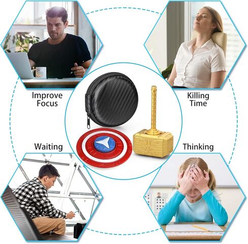 لعبة كول ثور هامر فيدجيت سبينر المعدنية، قابلة للتحويل 2 في 1، معدات دوارة لإصبع اليد لتخفيف التوتر، لعبة مكتب حركية للمكتب، جوائز الفصول الدراسية، هدية عيد ميلاد للأطفال البالغين، عبوة من قطعتين in Kuwait