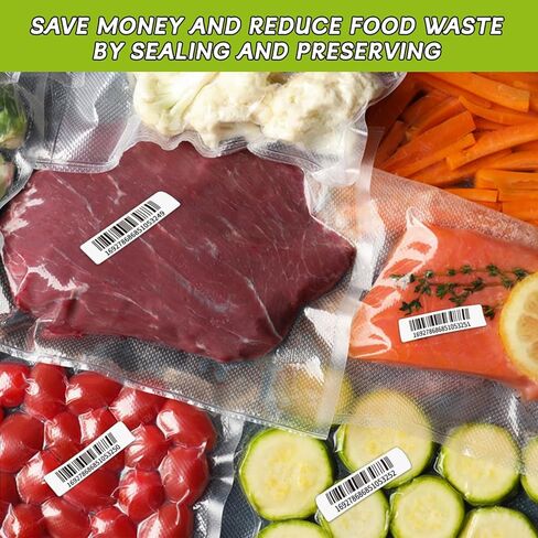 أكياس تفريغ الهواء من بوكس ​​ليجيند مع تطبيق إدارة الطعام مقاس 11 بوصة × 50 بوصة (عبوة من قطعتين)، أكياس حفظ الطعام مع رموز شريطية لتتبع الطعام، أكياس تفريغ مفرغة خالية من البيسفينول A لفيديو Sous Vide، وتخزين الطعام، وإعداد الوجبات in Kuwait