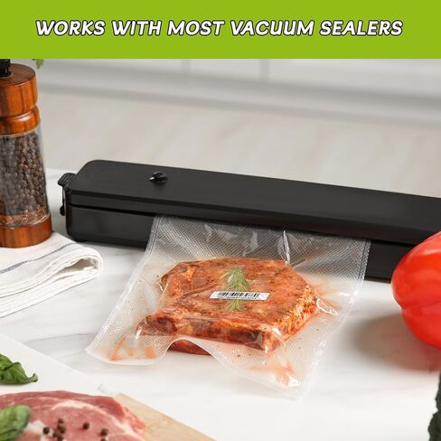 أكياس تفريغ الهواء من بوكس ​​ليجيند مع تطبيق إدارة الطعام مقاس 11 بوصة × 50 بوصة (عبوة من قطعتين)، أكياس حفظ الطعام مع رموز شريطية لتتبع الطعام، أكياس تفريغ مفرغة خالية من البيسفينول A لفيديو Sous Vide، وتخزين الطعام، وإعداد الوجبات in Kuwait