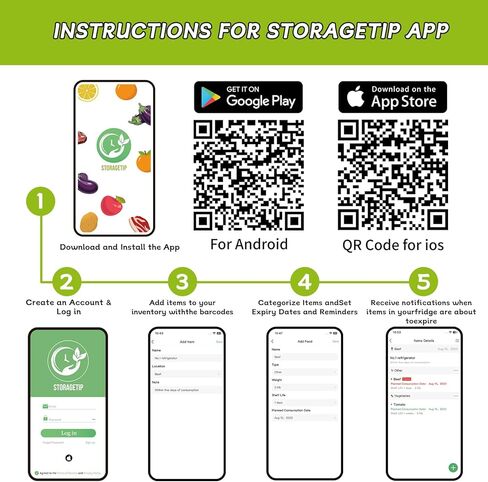 أكياس تفريغ الهواء من بوكس ​​ليجيند مع تطبيق إدارة الطعام مقاس 11 بوصة × 50 بوصة (عبوة من قطعتين)، أكياس حفظ الطعام مع رموز شريطية لتتبع الطعام، أكياس تفريغ مفرغة خالية من البيسفينول A لفيديو Sous Vide، وتخزين الطعام، وإعداد الوجبات in Kuwait