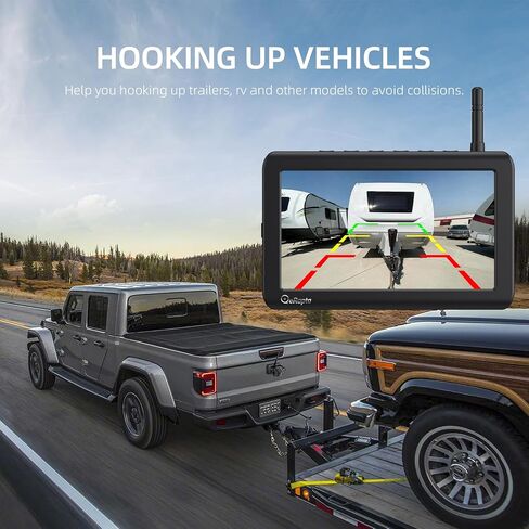 [Works with ACT501 Only] eRapta Magnetic Wireless Backup Camera 1080P, Night Vision, IP69K Waterproof 9600mAh Rechargeable Camera System Extra Camera Only for ACT501 System ACT501(T) in Saudi Arabia
