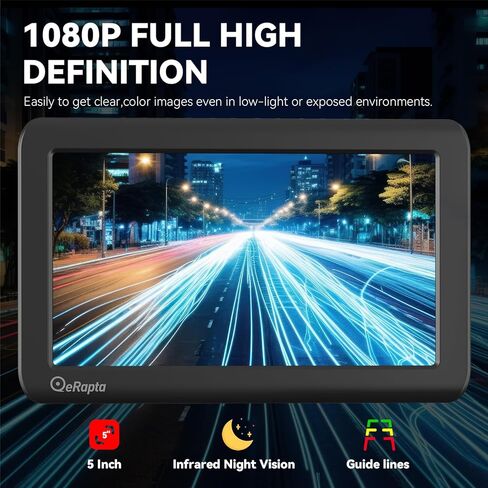 [Works with ACT501 Only] eRapta Magnetic Wireless Backup Camera 1080P, Night Vision, IP69K Waterproof 9600mAh Rechargeable Camera System Extra Camera Only for ACT501 System ACT501(T) in Saudi Arabia