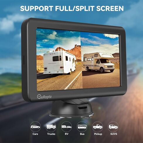 [Works with ACT501 Only] eRapta Magnetic Wireless Backup Camera 1080P, Night Vision, IP69K Waterproof 9600mAh Rechargeable Camera System Extra Camera Only for ACT501 System ACT501(T) in Saudi Arabia