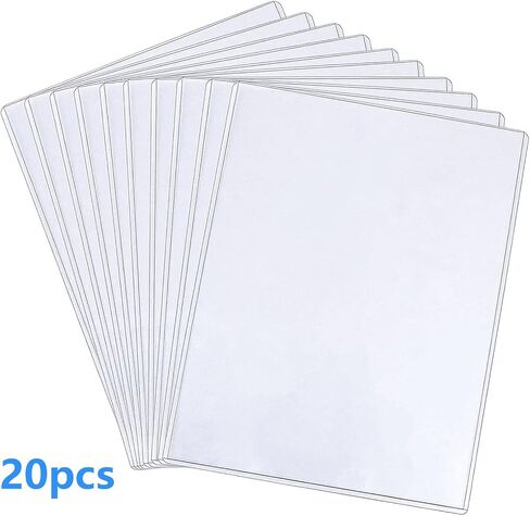 20PCS Rigid Print Protectors,Hard Plastic Sheet Protectors,Poster Protector Sleeve 8.5x11IN,Plastic Paper Sleeves Wipeable Reusable for Magazine Photo Paper Poster Prints in Saudi Arabia