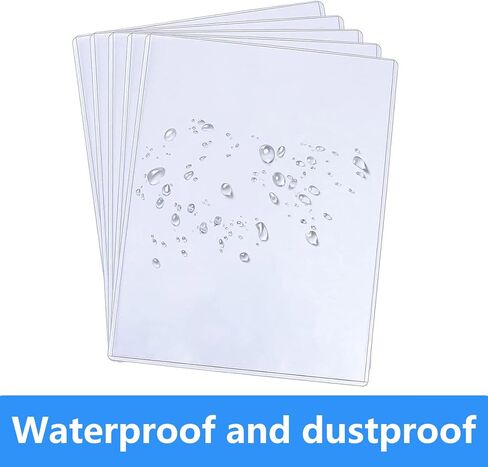 20PCS Rigid Print Protectors,Hard Plastic Sheet Protectors,Poster Protector Sleeve 8.5x11IN,Plastic Paper Sleeves Wipeable Reusable for Magazine Photo Paper Poster Prints in Saudi Arabia