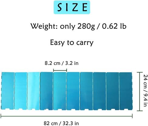 الزجاج الأمامي لموقد التخييم، 10 ألواح من الألومنيوم للتخييم وخفيفة الوزن وقابلة للطي وموقد التعبئة للزجاج الأمامي. in Kuwait