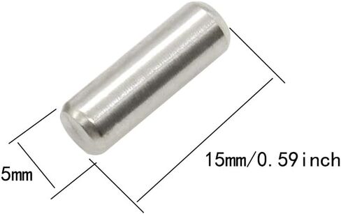 50 Pcs Stainless Steel Shelves Dowel Pins, Dowel Pin Hardware Shelf Support Pegs Pin Fastener (5mm x 15mm) in Saudi Arabia
