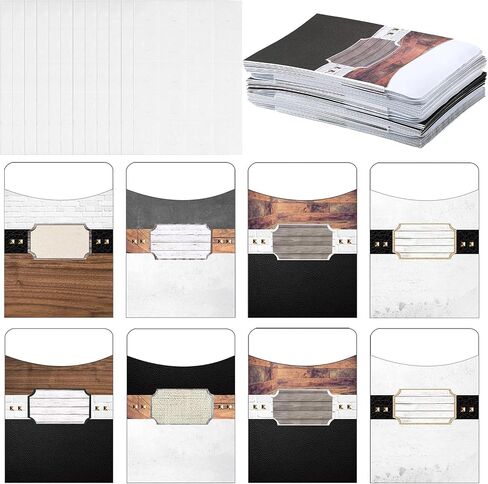 Zonon 90 Pieces Library Pockets Small Library Envelopes Self-Adhesive Packets Envelopes Library Card Pockets with 240 Pieces Glue Points for School Library Office Task Trackers Present Tag in Saudi Arabia
