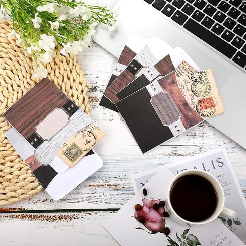 Zonon 90 Pieces Library Pockets Small Library Envelopes Self-Adhesive Packets Envelopes Library Card Pockets with 240 Pieces Glue Points for School Library Office Task Trackers Present Tag in Saudi Arabia