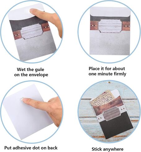 Zonon 90 Pieces Library Pockets Small Library Envelopes Self-Adhesive Packets Envelopes Library Card Pockets with 240 Pieces Glue Points for School Library Office Task Trackers Present Tag in Saudi Arabia