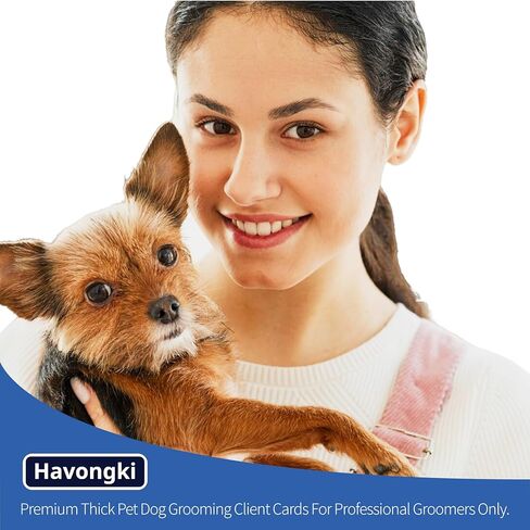 ملاحظة بطاقات العميل المميزة للعناية بالكلاب الأليفة | سميكة 100 عبوة 5x8 بوصة | تسجيل المعلومات، سجل العميل، فهرس، ملف تعريف جهة الاتصال، بطاقة الخدمة لمصففي الملابس المحترفين in Kuwait
