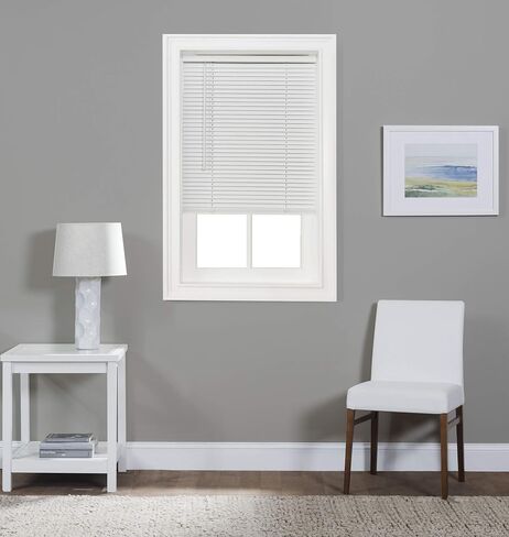 Simple Elegance من مجموعة Ben&Jonah Cordless Amancer Collection 1 "ستارة صغيرة مرشحة للضوء مقاس 18 بوصة طولًا × 42 بوصة عرضًا - أبيض in Kuwait