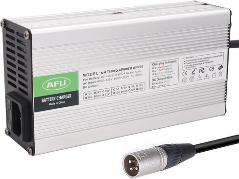 شاحن LiFePO4 58.4V 8A 467W لبطارية LiFePO4 16S 48V علبة ألومنيوم فضية مع حماية سلامة نظام التبريد in Saudi Arabia