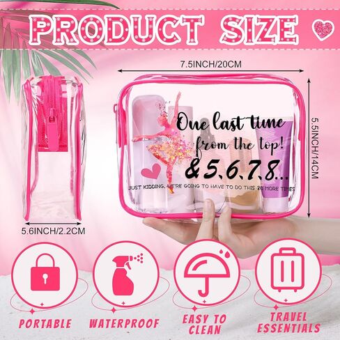 Cunno Clear Makeup Bags Survival Kit Cosmetic Bags for Beach Cruise Swim Nurse Teacher Dance Cheer Gift Summer PVC Waterproof Travel Toiletry Handbags Purses Organizer (Teacher) in Saudi Arabia