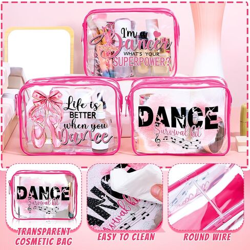 Cunno Clear Makeup Bags Survival Kit Cosmetic Bags for Beach Cruise Swim Nurse Teacher Dance Cheer Gift Summer PVC Waterproof Travel Toiletry Handbags Purses Organizer (Teacher) in Saudi Arabia