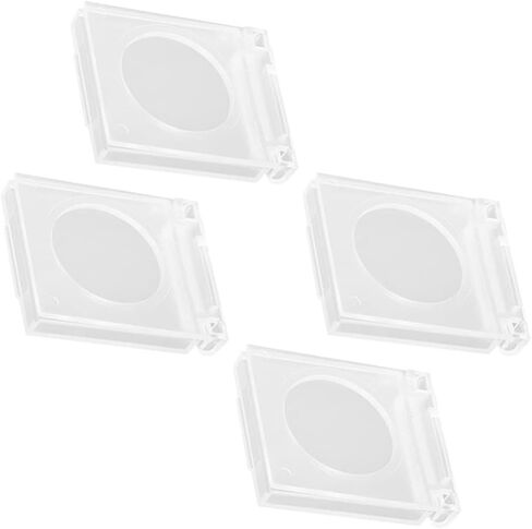 غطاء زر الضغط الآمن 4 قطعة غطاء زر الضغط المسطح غطاء غبار بلاستيكي لغطاء زر ضغط الكمبيوتر 25 مم in Kuwait