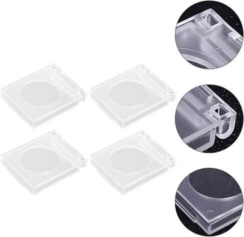 غطاء زر الضغط الآمن 4 قطعة غطاء زر الضغط المسطح غطاء غبار بلاستيكي لغطاء زر ضغط الكمبيوتر 25 مم in Kuwait