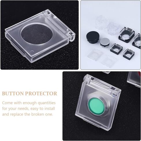 غطاء زر الضغط الآمن 4 قطعة غطاء زر الضغط المسطح غطاء غبار بلاستيكي لغطاء زر ضغط الكمبيوتر 25 مم in Kuwait