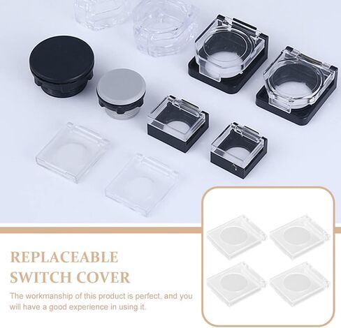 غطاء زر الضغط الآمن 4 قطعة غطاء زر الضغط المسطح غطاء غبار بلاستيكي لغطاء زر ضغط الكمبيوتر 25 مم in Kuwait