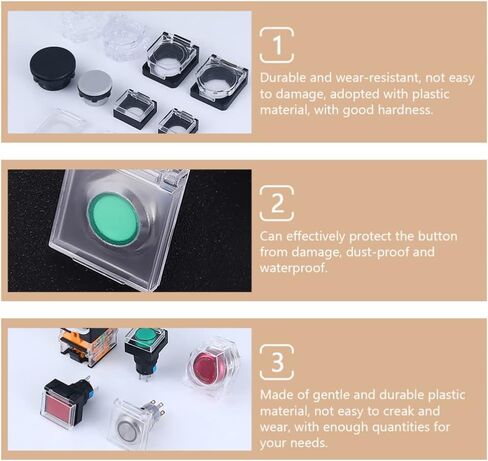 غطاء زر الضغط الآمن 4 قطعة غطاء زر الضغط المسطح غطاء غبار بلاستيكي لغطاء زر ضغط الكمبيوتر 25 مم in Kuwait