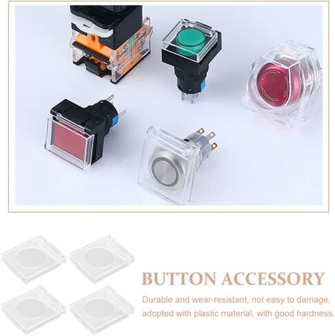 غطاء زر الضغط الآمن 4 قطعة غطاء زر الضغط المسطح غطاء غبار بلاستيكي لغطاء زر ضغط الكمبيوتر 25 مم in Kuwait