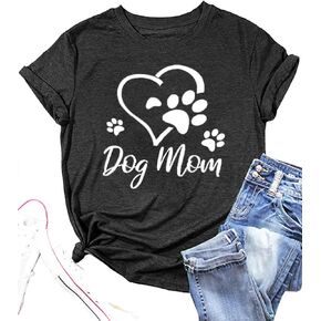 Mom Shirts for Women Tee Shirts Mama Funny Letter Print Tops Shirts Short Sleeve Casual Momma Tee