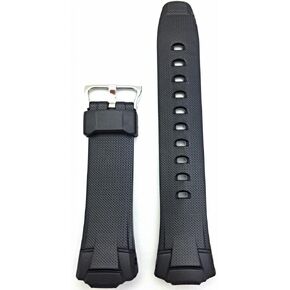 17mm Rubber Polyurethane (PU) Material Black Bracelet Watchband | Comfortable, Tough, Durable Replacement Watchstrap that brings to Any Watch (for Men and Women)