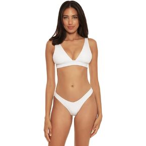 Becca by Rebecca Virtue Pucker Up Elliana Over The Shoulder Halter Top White LG