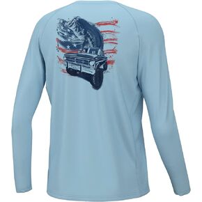 HUK Boy's Kc Pursuit Long Sleeve, Fishing Shirt for Kids