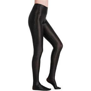 HTRUIYA Shiny Pantyhose for Women Glossy Stocking Pantyhose Wet Look Sparkly Tights For Dance Leggings