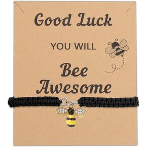 Bumble Bee Bracelet Good Luck Bee Charm Encouragement Motivation Gift Good Luck Friendship Bracelet New Job Gift