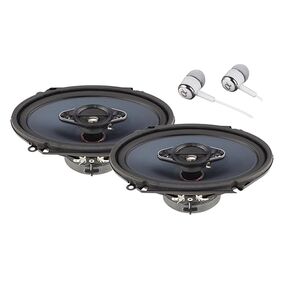 Pioneer TS-A6880F 6" x 8" 350 Watts Max Power A-Series 4-Way Car Audio Coaxial Speakers Pair with Fiber Cone Midrange / FREE ALPHASONIK EARBUDS in Kuwait