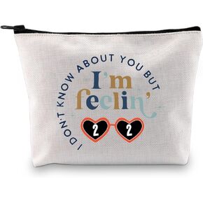XYANFA I'm Feeling 22 Makeup Bag 22 Birthday Gift Singer Fans Gift Singer's Merchandise (feelin' 22)