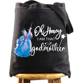 LEVLO Fairy Godmother Cosmetic Make Up Bag Gift For Fairy Godmother Fans Oh Honey I’m That Godmother Make Up Zipper Pouch Bag (I’m That Godmother)