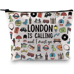 London Girls Weekend Gift London England UK Travel Souvenir Gift London Accessories Bag London Travel Toiletry Bag (Must Go London Bag)