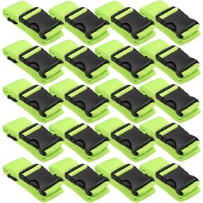 20 Pack 78 x 2 Inches Luggage Straps for Suitcases, Adjustable Suitcase Belts with Quick Release Buckles, Heavy Duty Travel Straps Packing Straps for Luggage, Suitcases, Green