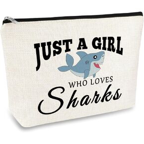 Shark Gifts for Girls Women Makeup Bag Shark Lover Gift Sharks Week Gift Sharks Ocean Animals Themed Cosmetic Bag Birthday Graduation Gifts for Friends Shark Girls Shark Stuff Diver Travel Pouch
