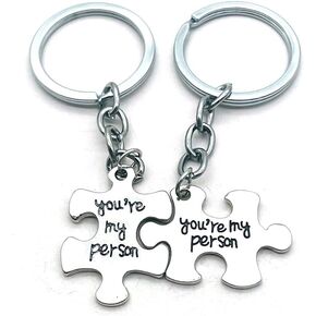 Couples Keychains for Boyfriend and Girlfriend Anniversary Birthday Gifts for Husband Wife BFF Best Friend Christmas Gifts You're My Person Keychain Gifts for Fiance GF