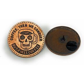 Bulk 20 Pack Coffee First Then Conquer Lapel Morale Pin - All Hail the Power of Java - Employee Recognition or Customer Rewards