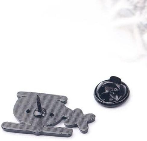 دبوس بروش للطائرة، دبوس ربطة عنق لشارة الطائرة النفاثة، دبوس بروش بتصميم كرتوني على شكل طائرة من المينا، مقاس M، معدن، خليط معدني in Kuwait